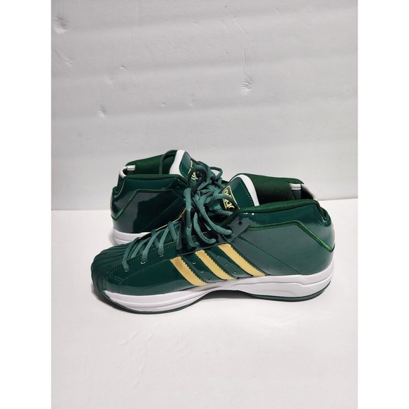 Adidas Pro Model 2G Men's Size 9 "SVSM" Lebron James Sneakers Green/Gold FW3664 - Picture 7 of 10